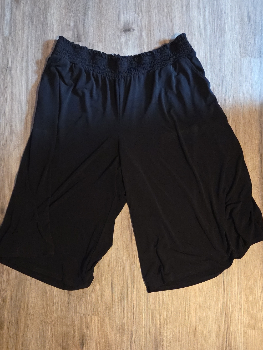 Lane Bryant Black Wide-Leg Pull-On Capris